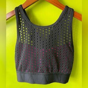 Alala Women's Gray and Hot Pink Sports Bra